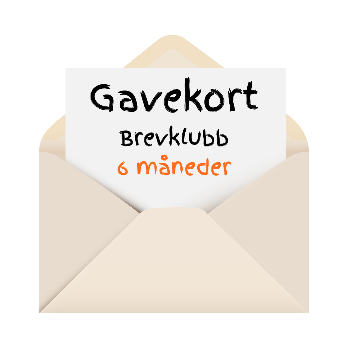 Gavekort - Brevklubb 6 måneder