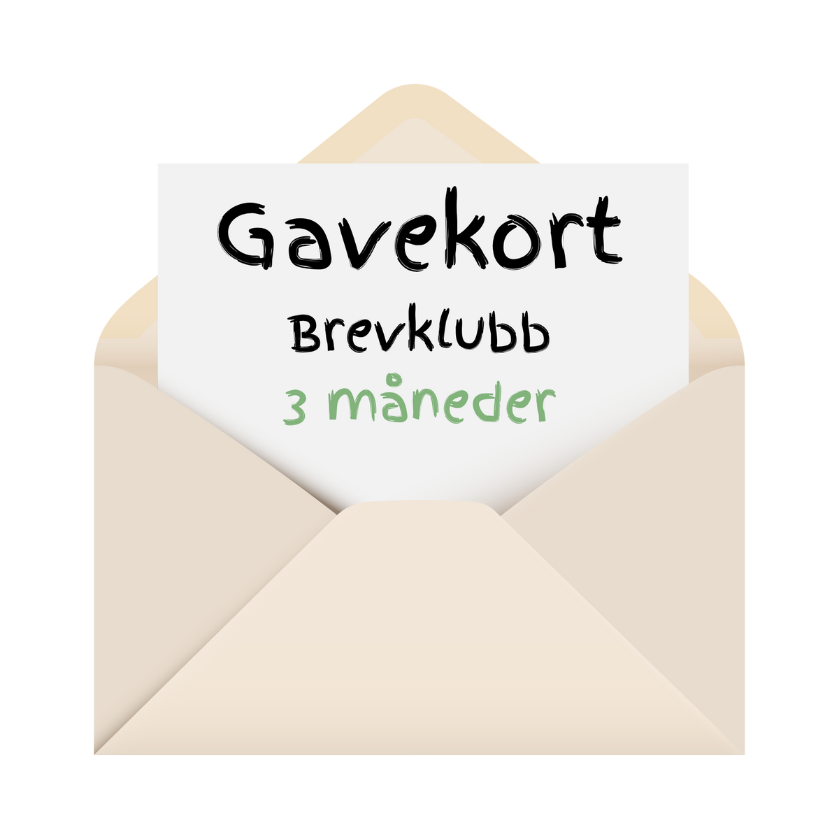 Gavekort - Brevklubb 3 måneder